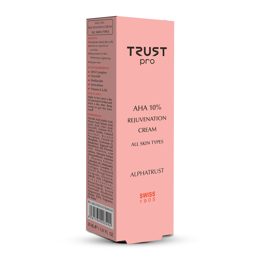 Trust کرم لایه‌بردار آلفا حاوی 10% AHA با حجم 30 میل (30 ml)